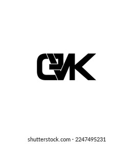 evk lettering initial monogram logo design