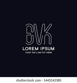 EVK-ALPHABET LOGO/IDENTITY DESIGN FOR USE ALL PURPOSE