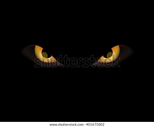 Evli Angry Eye On Dark Black Stock Vector (Royalty Free) 401675002 ...