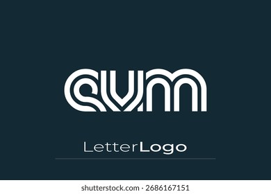 EVM Creative Design de logotipo de letra moderna exclusivo. Elegante Monograma Logo Design com elementos decorativos e tipografia