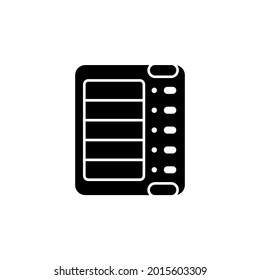 EVM machine silhouette icon. Clipart image isolated on white background