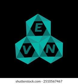 EVN creative minimalist letter logo. EVN unique vector initials alphabet letter logo design
