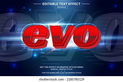 Plantilla de efecto de texto editable Evo 3D