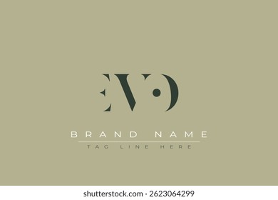 EVO abstract letter logo design. This logo is designed by three abstract letters.