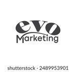 evo letter logo free vector