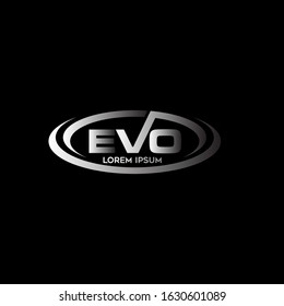 EVO logo inspiration with circle tech vector illustration