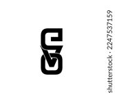 evo typography letter monogram logo design