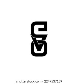 evo typography letter monogram logo design