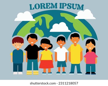 evocative illustration commemorating International Children's Memorial Day, a global observance dedicated to honoring the innocent children who have suffered as casualties of war and armed conflicts.