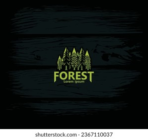 Evoke nature's beauty with our captivating forest logo, featuring majestic pine trees. Ideal for eco-conscious brands.