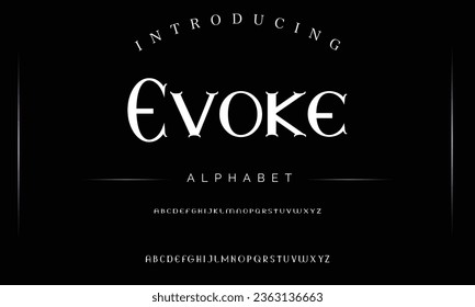 Evoke Sport Modern Future bold Alphabet Font. Typography urban style fonts for technology, digital, movie logo bold style. vector illustration