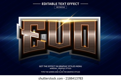 Evolution 3D editable text effect template
