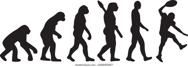 Evolution American Football Silhouette Vector Graphic