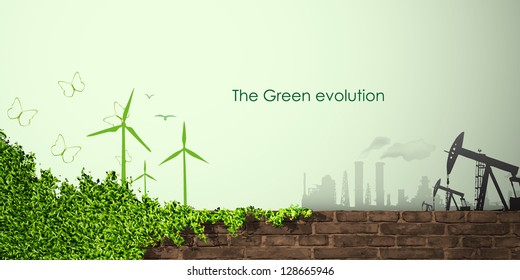 evolution of the concept of greening of the world banners