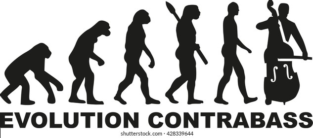 Evolution contrabass player