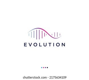 logotipo del ADN evolutivo, vektor de existencias