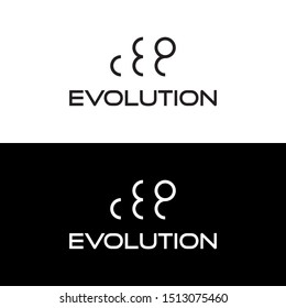 evolution e initial letter logo graphic