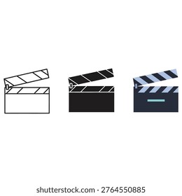 Evolution of film clapperboards from basic to modern with digital display