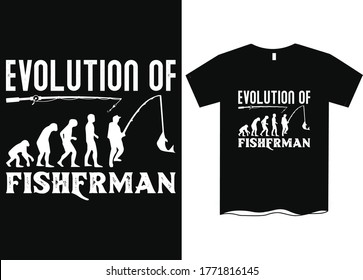 Evolution of fisherman - Fishing T Shirt Design Template, Fishing vector, fishing t-shirt design for cool guy,Fishing t shirts design,Vector graphic, typographic poster or t-shirt