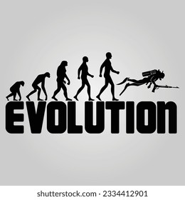 Evolution Of The Fisherman Great Illustration Of Depicting The Evolution Of A Male from Ape To Man To Fisherman Silhouette.