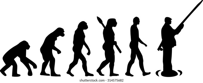 Evolution of a fishing man