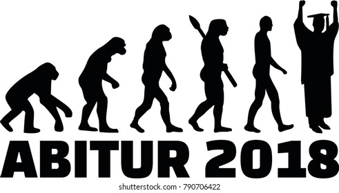 Evolution of a graduate with german word for High School Certificate