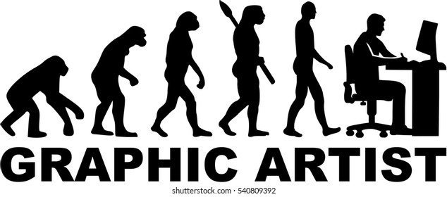 Evolution graphic artist 