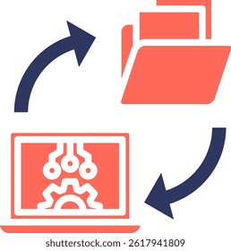 Evolution Icon Glyph Color Vector Illustration