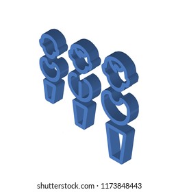Evolution isometric left top view 3D icon
