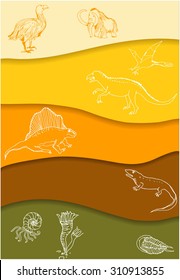 The evolution of life on earth. Illustration