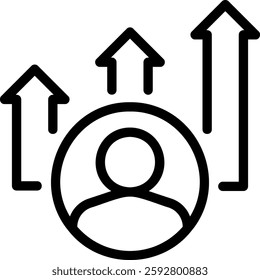 evolution line icon illustration vector