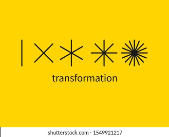 evolution logo, change metaphor, coaching sign, new life vector symbol, transform concept