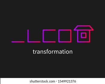 evolution logo, change metaphor, coaching color sign, new life vector symbol, transform concept