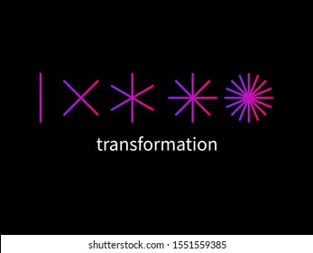 Evolution Logo, Change Metaphor, Coaching Sign, New Life Line Vector Symbol, Transform Concept