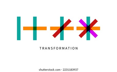 evolution logo, change metaphor, coaching sign, new life vector symbol, transform concept

