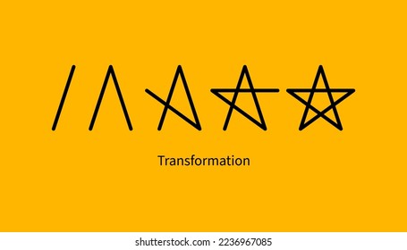 evolution logo, change metaphor, coaching sign, new life vector symbol, transform concept