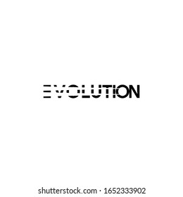 Evolution Logo With A Modern Style, The Evolution From Thin Letters To Bold Letters