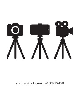 Evolução da Fotografia Capturando Memórias de Câmeras Tradicionais para Smartphones Modernos e Câmeras de Filme Vintage em Tripés