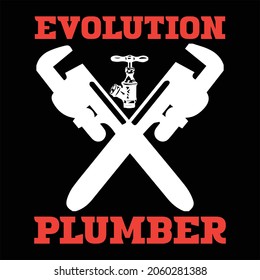 EVOLUTION PLUMBER T SHIRT DESIGN