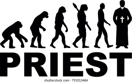 Evolution of a priest with priestly robes