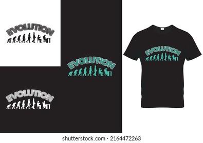 evolution quote t-shirt design template 