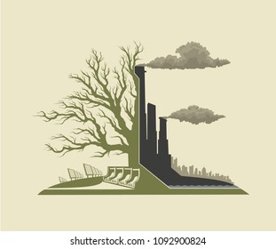 evolution of renewable energy concept of greening of the world