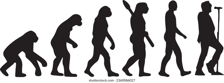 Evolution Singer Silhouette Vector Graphic