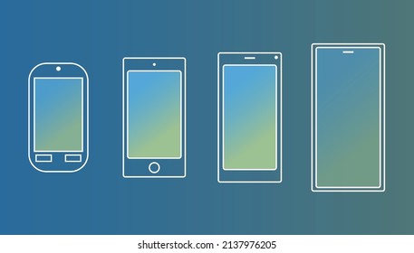 Evolution of smartphones over time