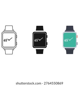 Evolution of smartwatch display designs showcasing different styles and features.
