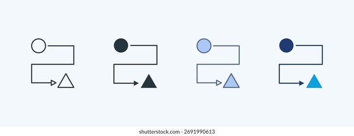 Coleção de Ícones de Vários Estilos da Estratégia Evolution