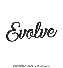 evolve text on white background.