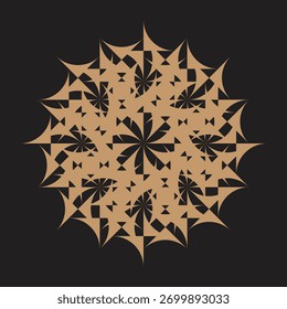 "Evolving Geometries Intertwine, Creating a Dynamic, Abstract Radial Symmetry"