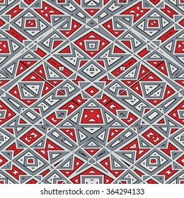 evolving geometry - vector seamless pattern