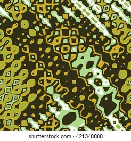 Evolving ornaments - abstract vector seamless pattern